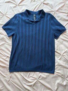 lululemon athletica Men's Textured Navy Polo